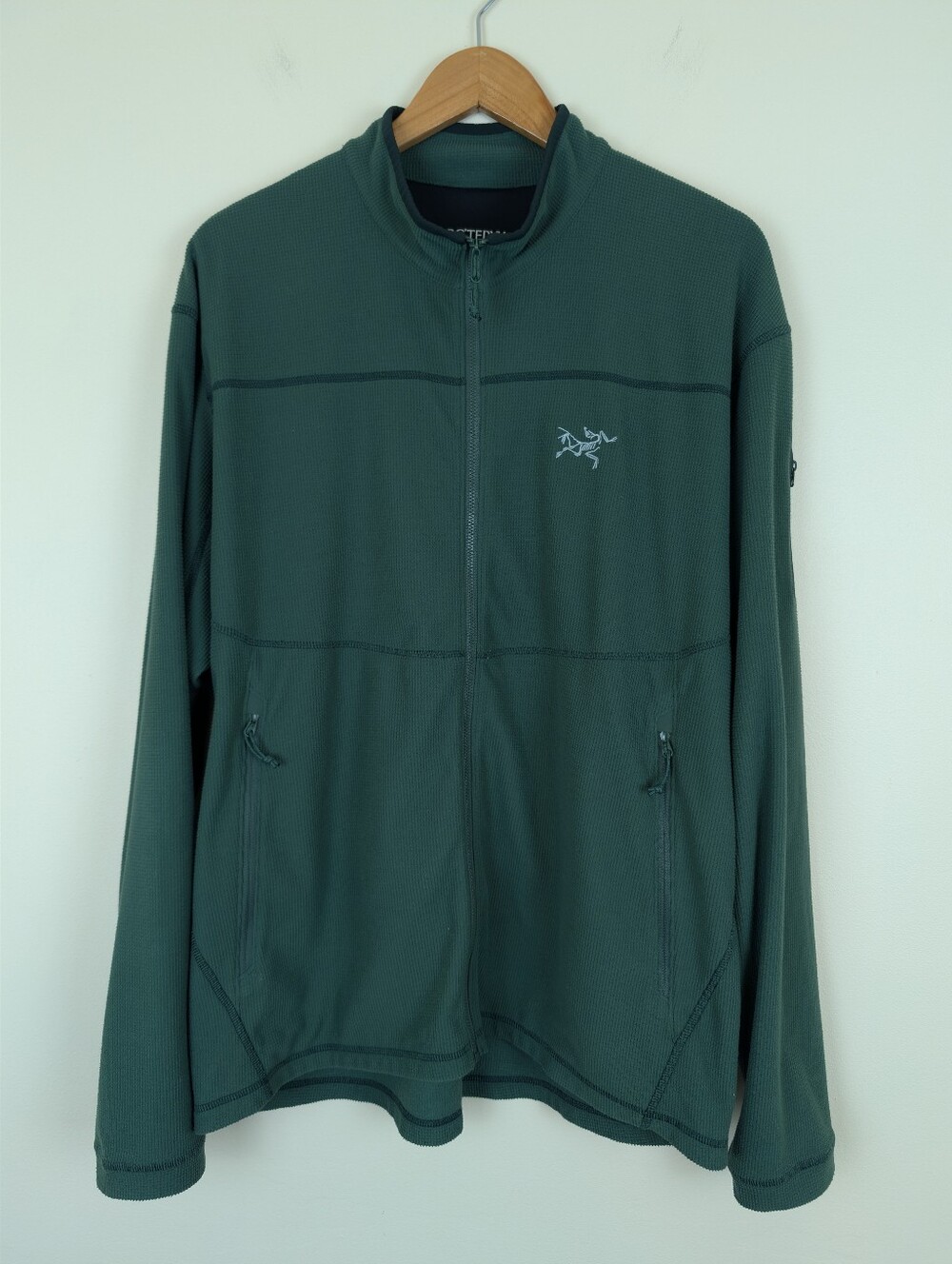 Arc'teryx Delta LT Knit Grid Fleece Full Zip Jacket - Green